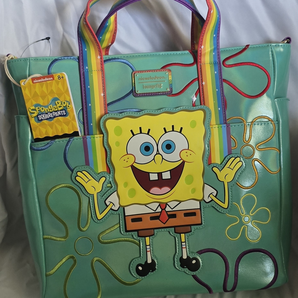 SpongeBob SquarePants Teal Tote Loungefly Bag